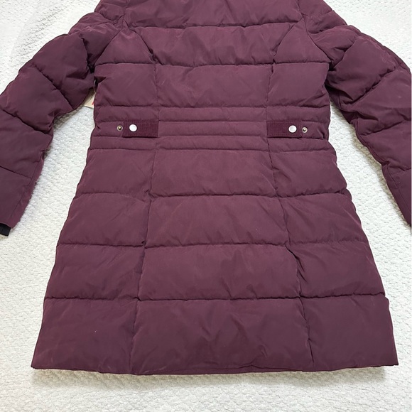 St. John’s Bay Bold Burgundy Coat Faux Fur Women’s Size Medium NWT - Picture 13 of 14